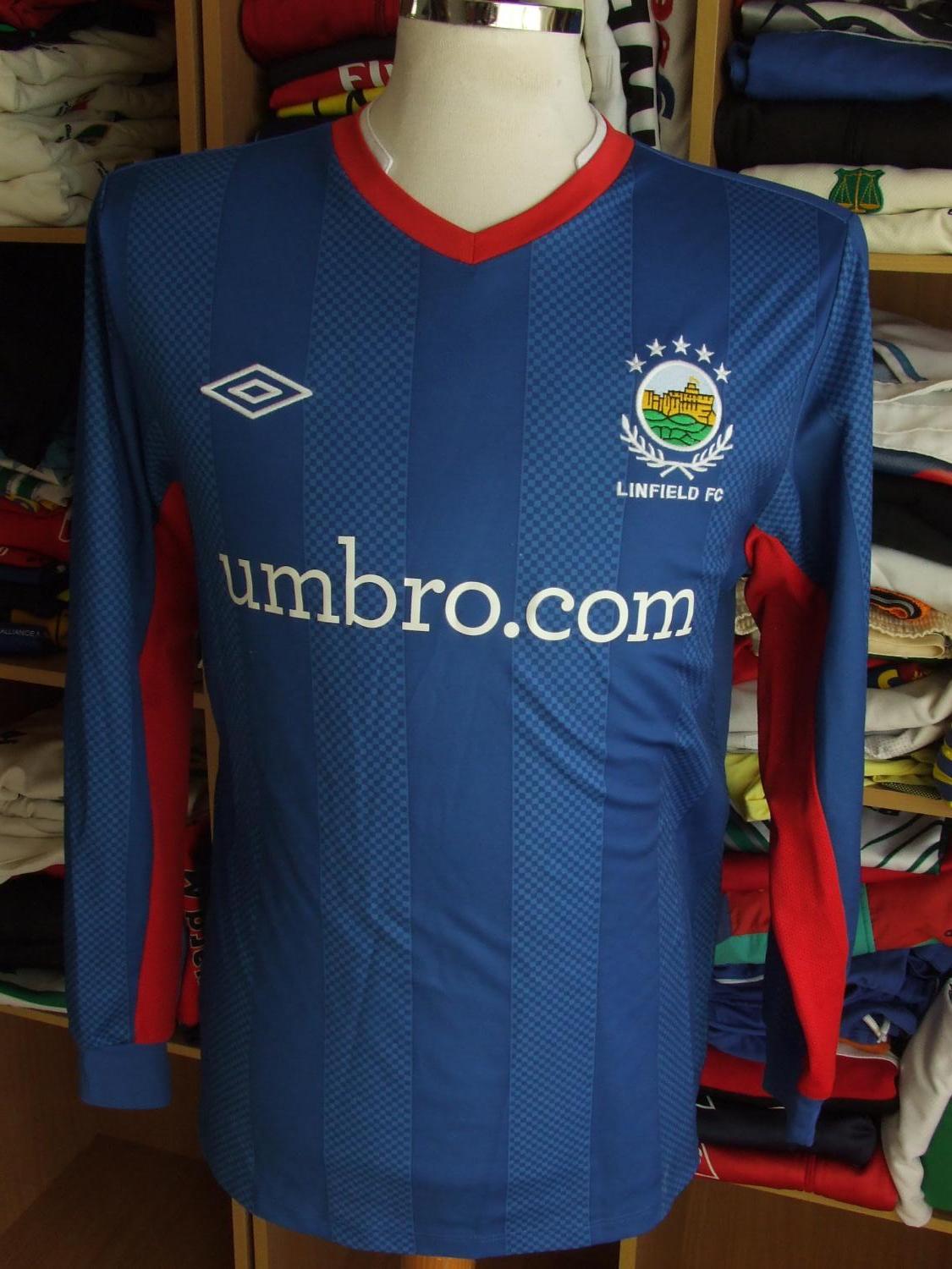 maillot équipe de linfield fc domicile 2012-2013 rétro