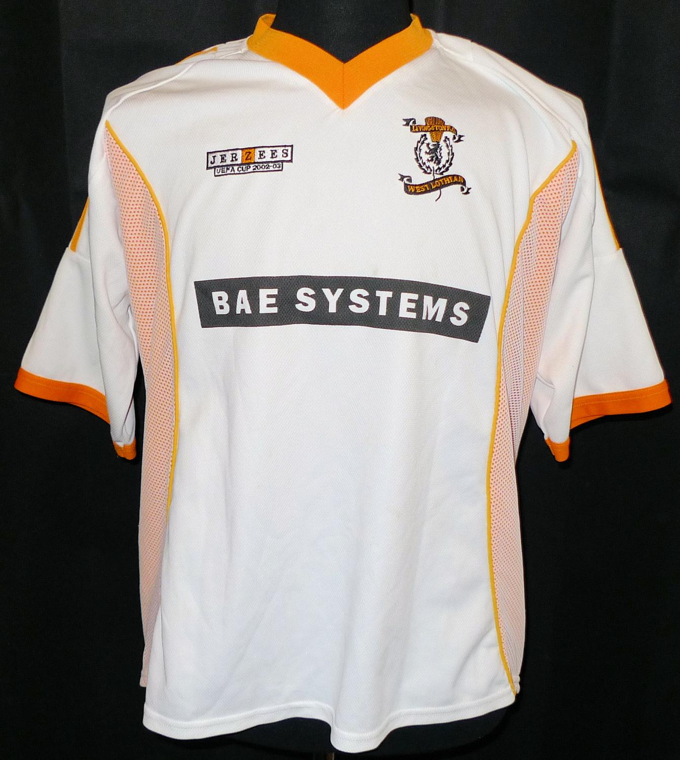 maillot équipe de livingston fc particulier 2002-2003 rétro