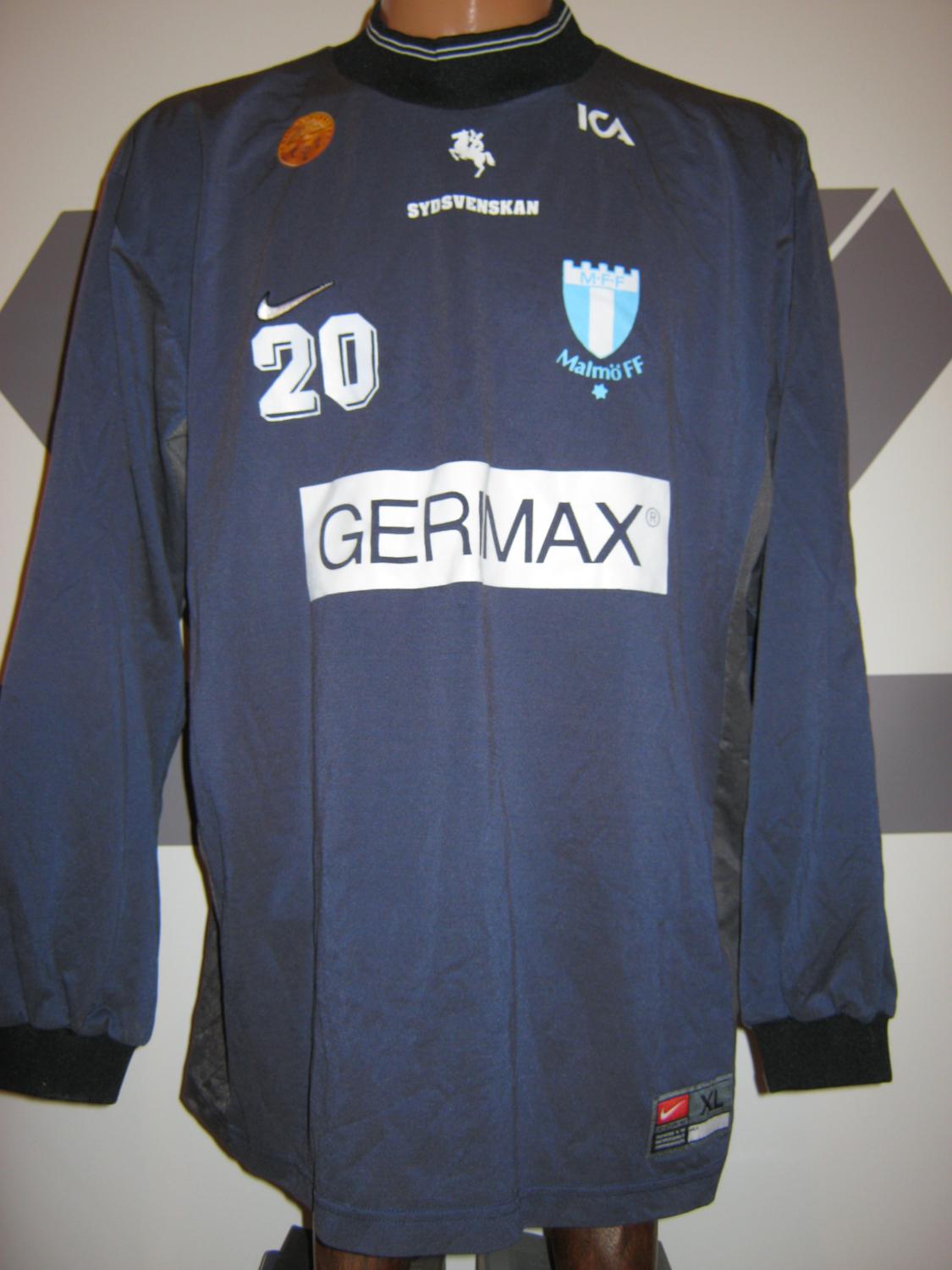 maillot équipe de malmö ff gardien 1997 pas cher