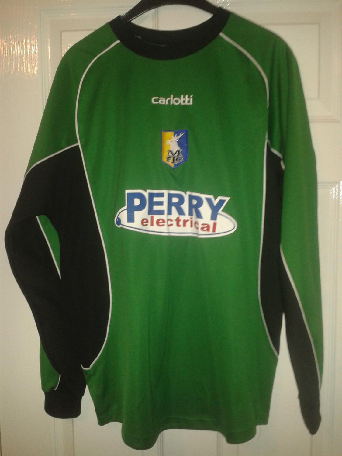 maillot équipe de mansfield town fc gardien 2006-2007 pas cher