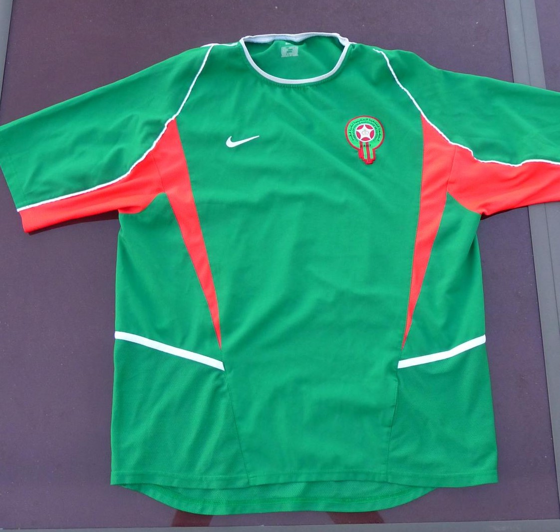 maillot équipe de maroc domicile 2002-2004 rétro