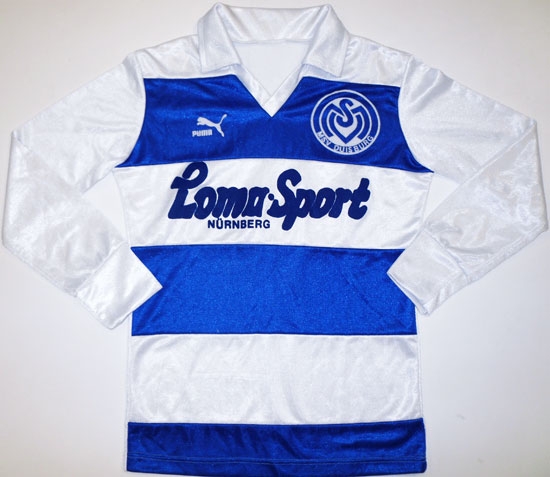 maillot équipe de msv duisbourg domicile 1988-1989 rétro