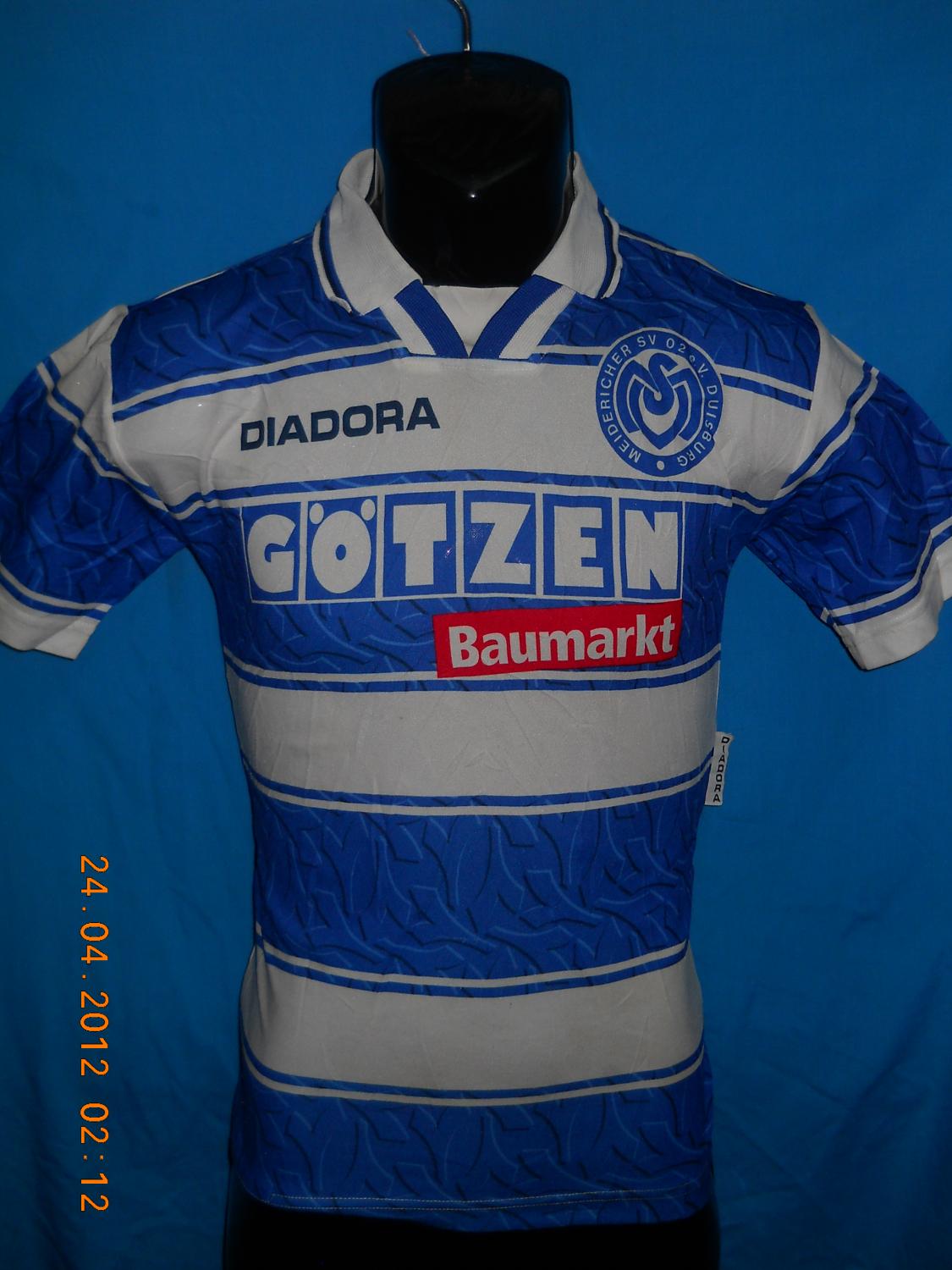 maillot équipe de msv duisbourg domicile 1997-1998 rétro