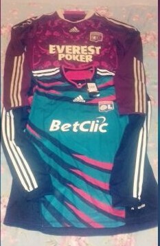 maillot équipe de ol domicile 2010-2011 rétro