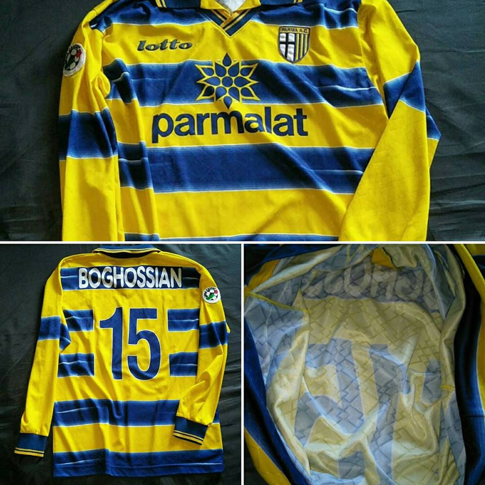 maillot équipe de parma domicile 1998-1999 rétro maillot équipe de parma domicile 1998-1999 rétro