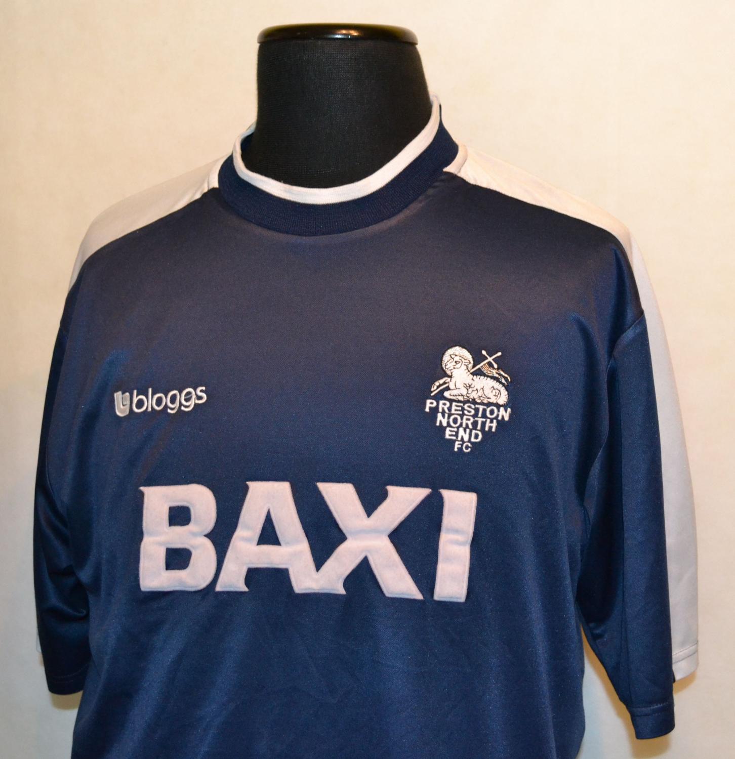 maillot équipe de preston north end third 2000-2001 rétro