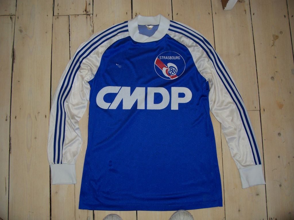 maillot équipe de rc strasbourg alsace domicile 1990-1991 pas cher