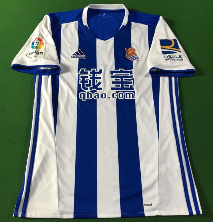 maillot équipe de real sociedad domicile 2016-2017 rétro