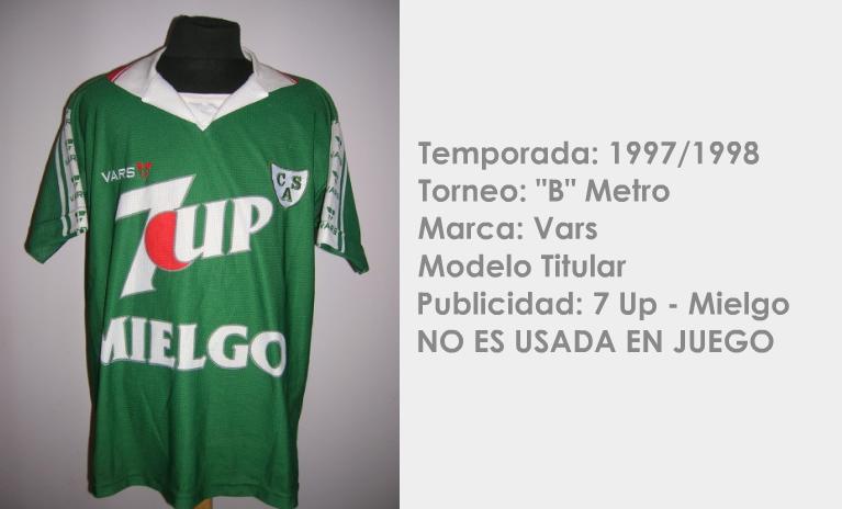 maillot équipe de sarmiento domicile 1998 rétro