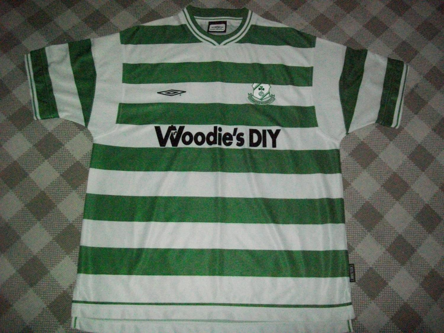 maillot équipe de shamrock rovers domicile 1999-2000 pas cher