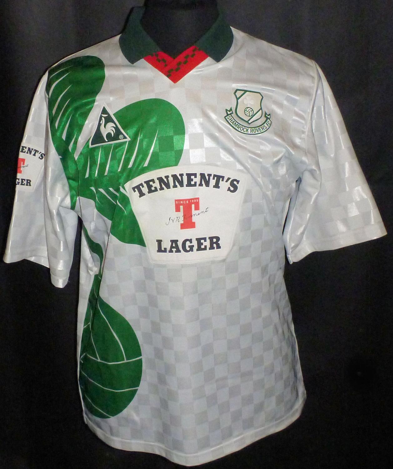 maillot équipe de shamrock rovers exterieur 1995-1996 pas cher