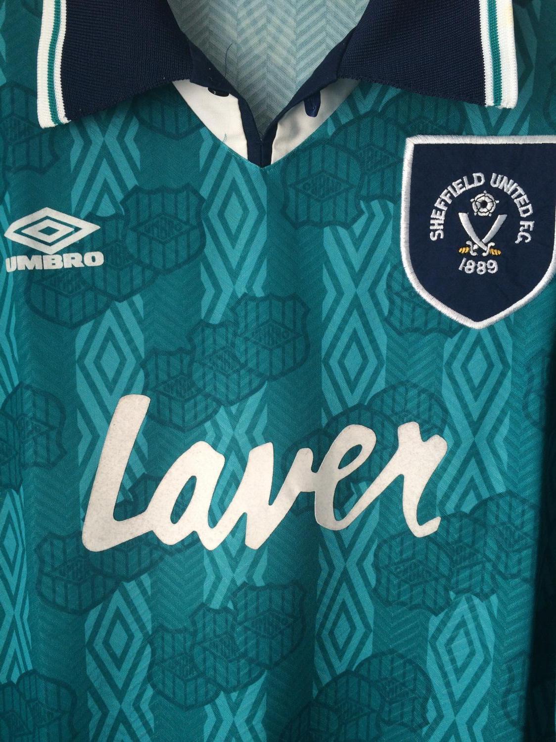 maillot équipe de sheffield united exterieur 1994-1995 rétro maillot équipe de sheffield united exterieur 1994-1995 rétro