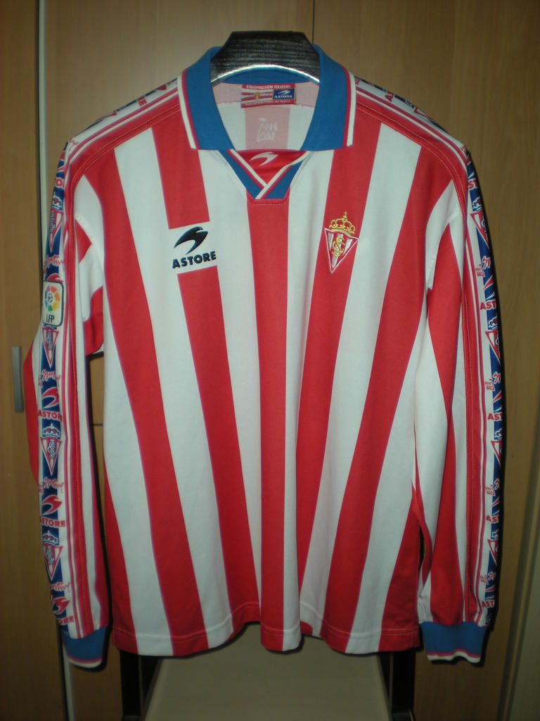 maillot équipe de sporting de gijón domicile 1997-1998 rétro