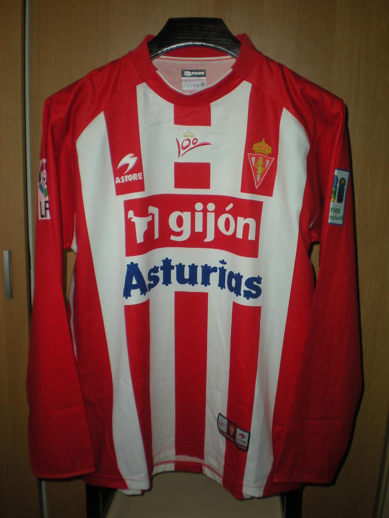 maillot équipe de sporting de gijón domicile 2005-2007 pas cher