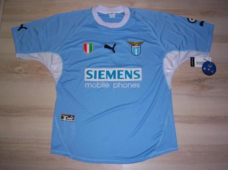 maillot équipe de ss lazio domicile 2001-2002 pas cher