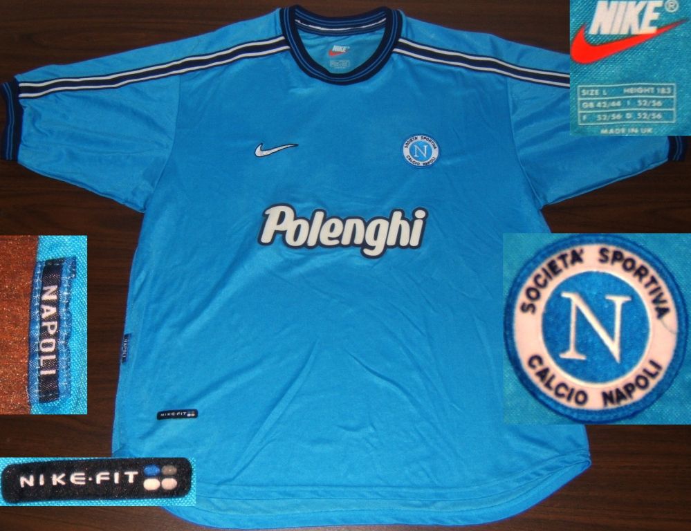 maillot équipe de ssc naples domicile 1998-1999 rétro