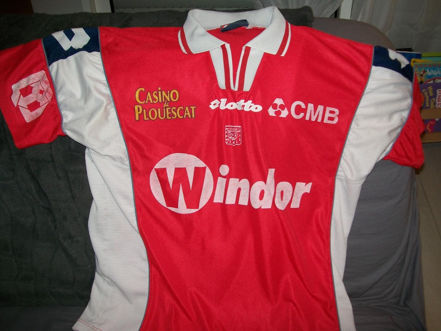 maillot équipe de stade brestois 29 domicile 2000-2001 pas cher