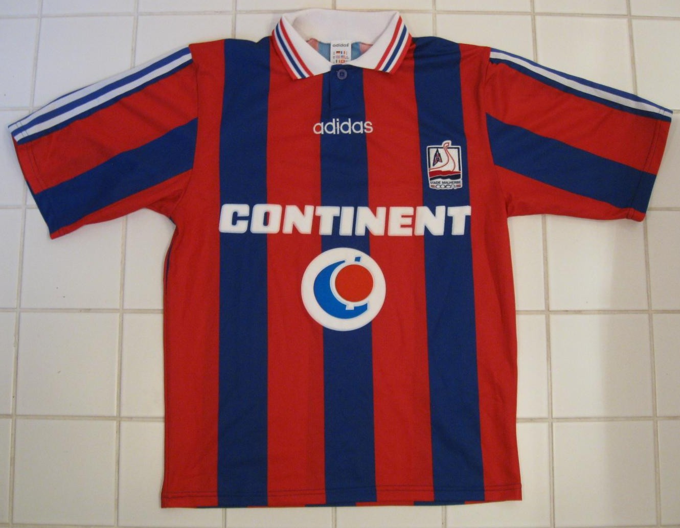 maillot équipe de stade malherbe caen domicile 1996-1997 rétro