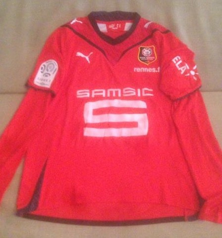 maillot équipe de stade rennais fc domicile 2009-2010 rétro