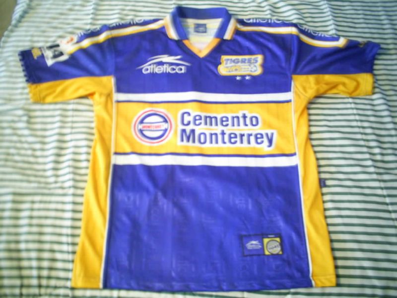 maillot équipe de tigres uanl domicile 1996-1998 rétro