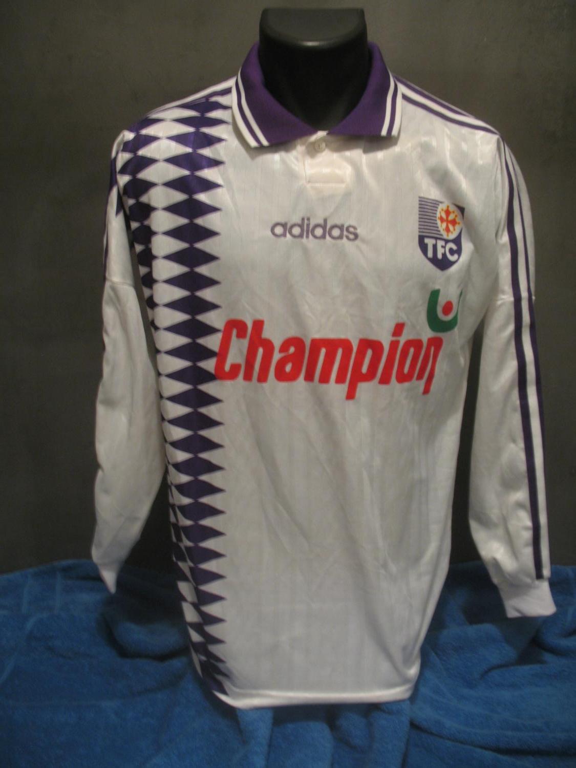 maillot équipe de toulouse fc domicile 1995-1996 rétro