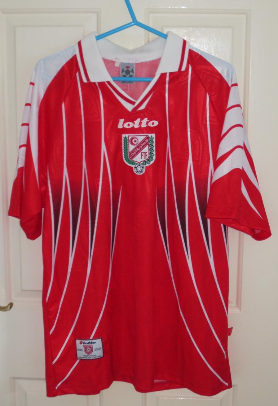 maillot équipe de tunisie domicile 1998 rétro