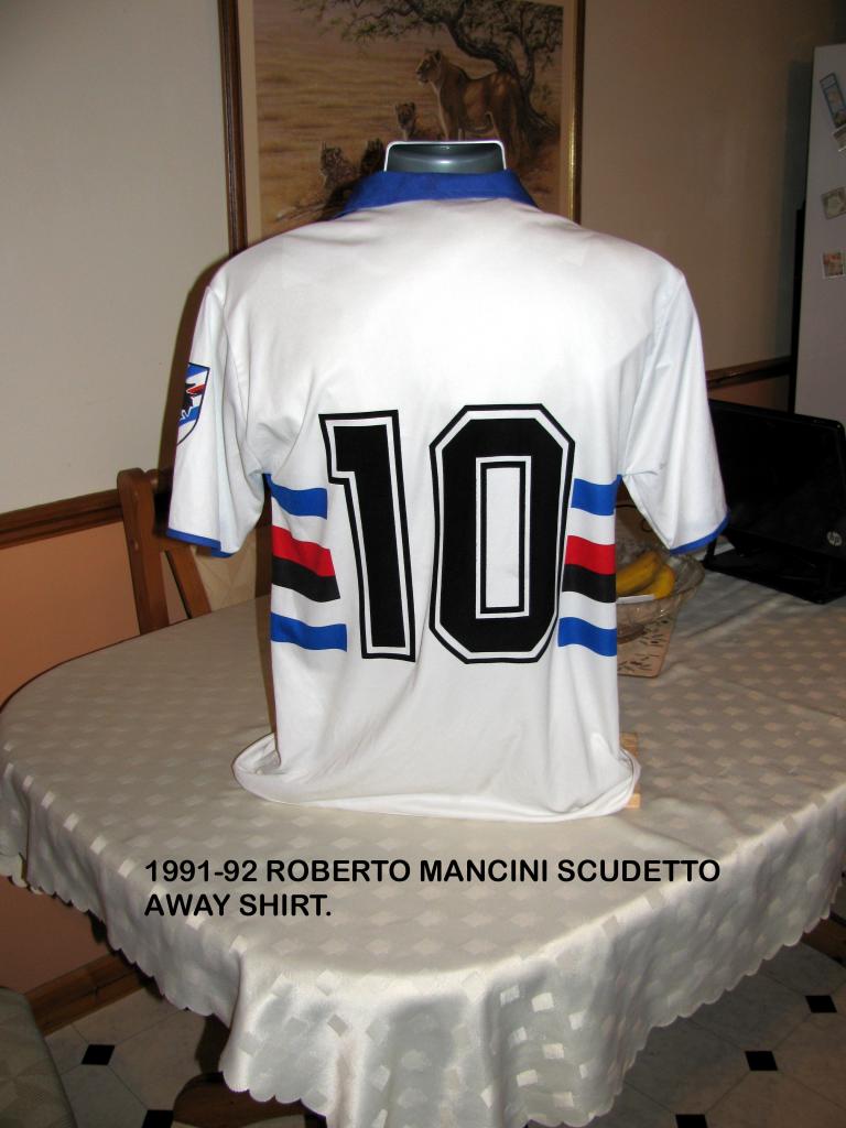 maillot équipe de uc sampdoria exterieur 1991-1992 rétro maillot équipe de uc sampdoria exterieur 1991-1992 rétro