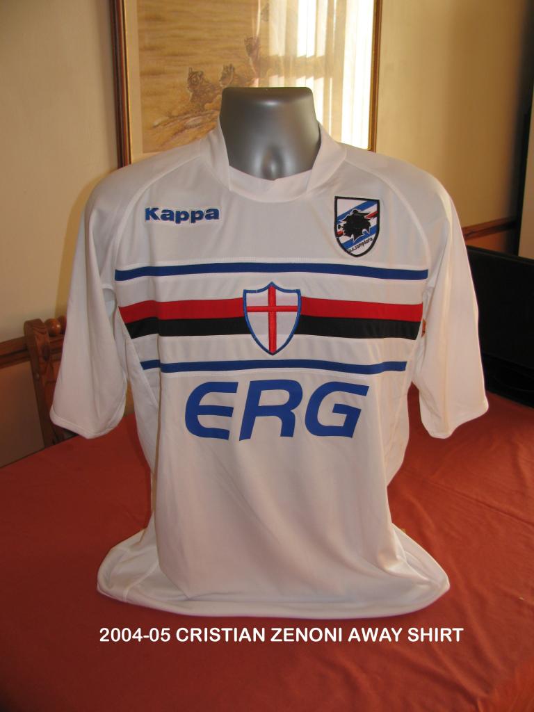 maillot équipe de uc sampdoria exterieur 2004-2005 rétro