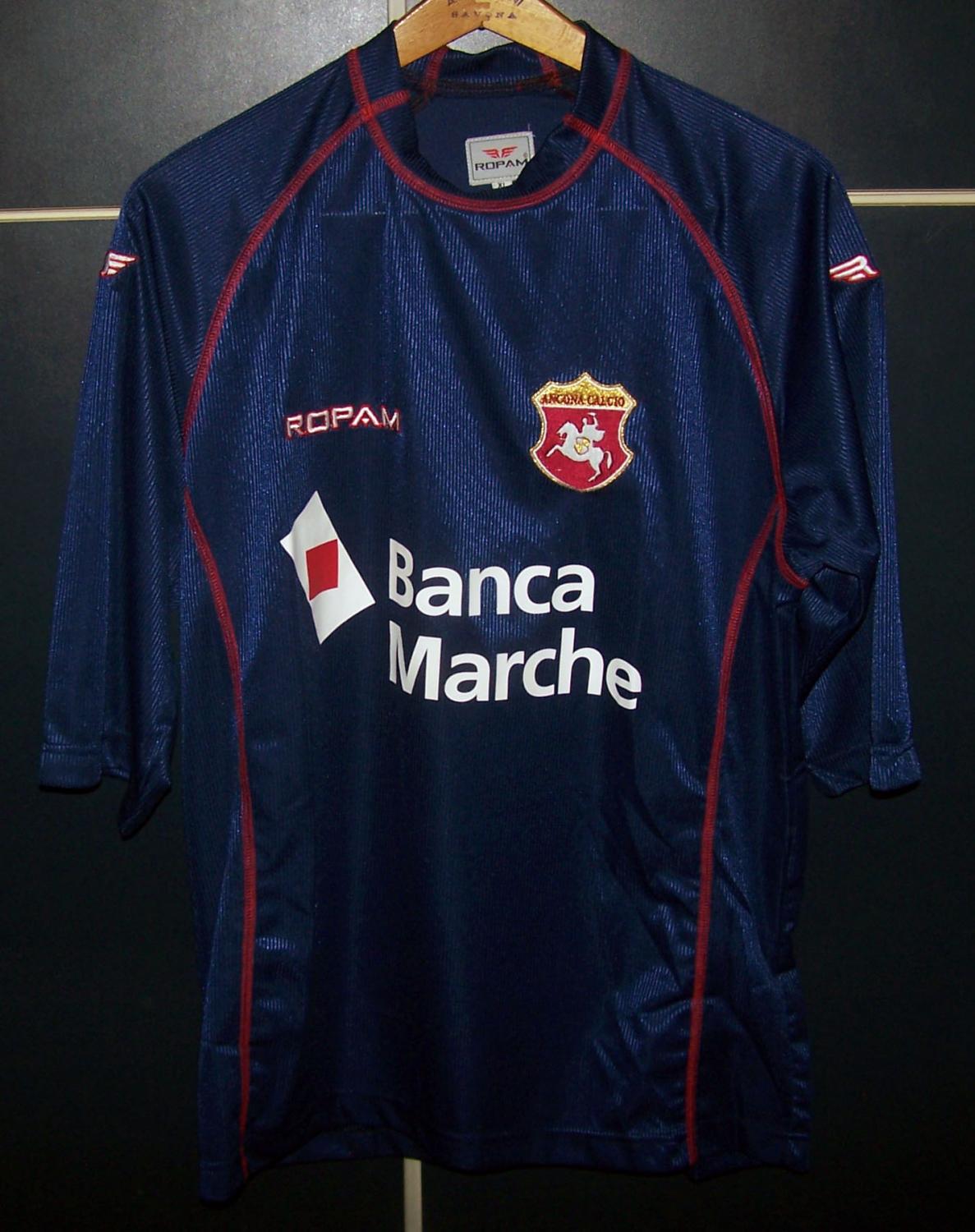 maillot équipe de us anconitana asd gardien 2001-2002 rétro