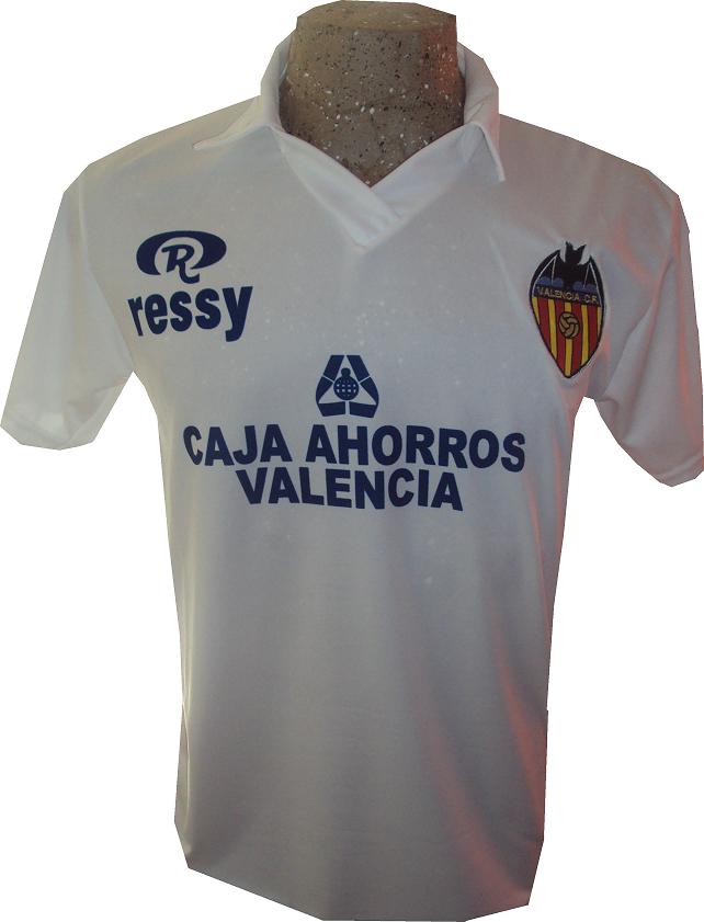 maillot équipe de valence cf domicile 1985-1986 rétro