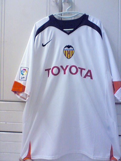 maillot équipe de valence cf domicile 2005-2006 rétro