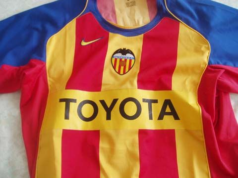 maillot équipe de valence cf exterieur 2004-2005 rétro