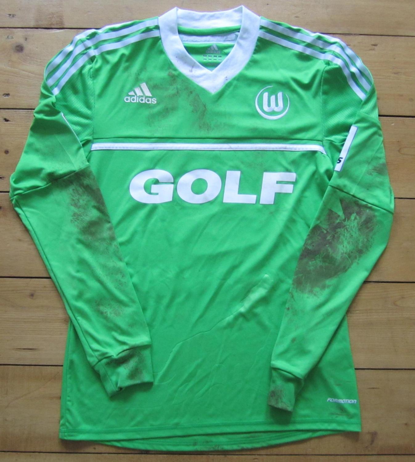 maillot équipe de vfl wolfsbourg domicile 2012-2013 rétro