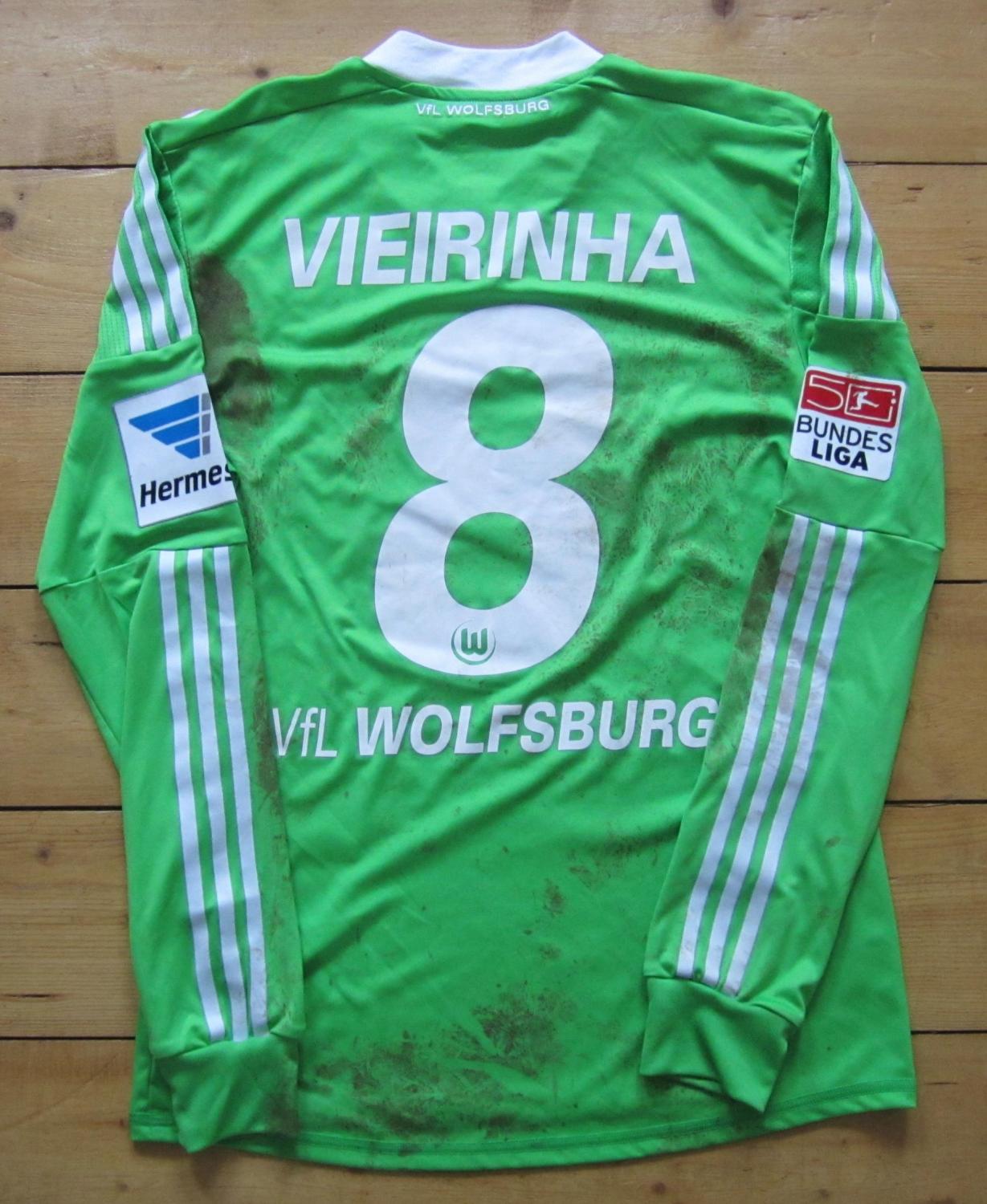maillot équipe de vfl wolfsbourg domicile 2012-2013 rétro