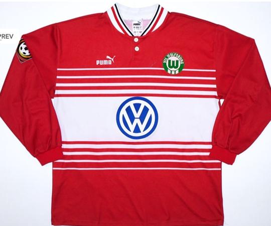 maillot équipe de vfl wolfsbourg exterieur 1997-1998 pas cher