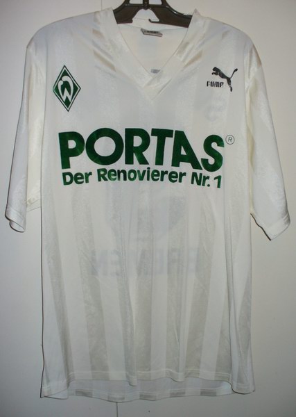 maillot équipe de werder brême exterieur 1990-1991 rétro