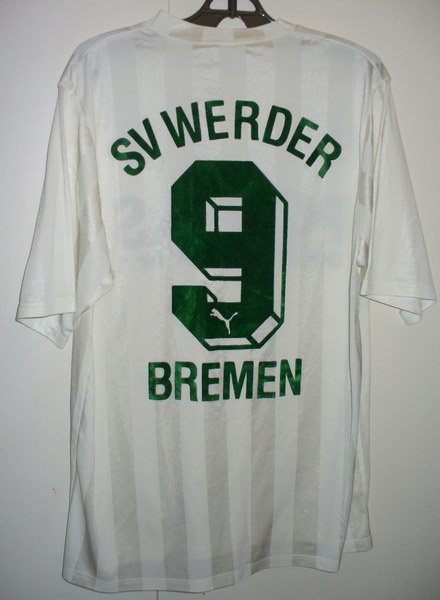 maillot équipe de werder brême exterieur 1990-1991 rétro maillot équipe de werder brême exterieur 1990-1991 rétro