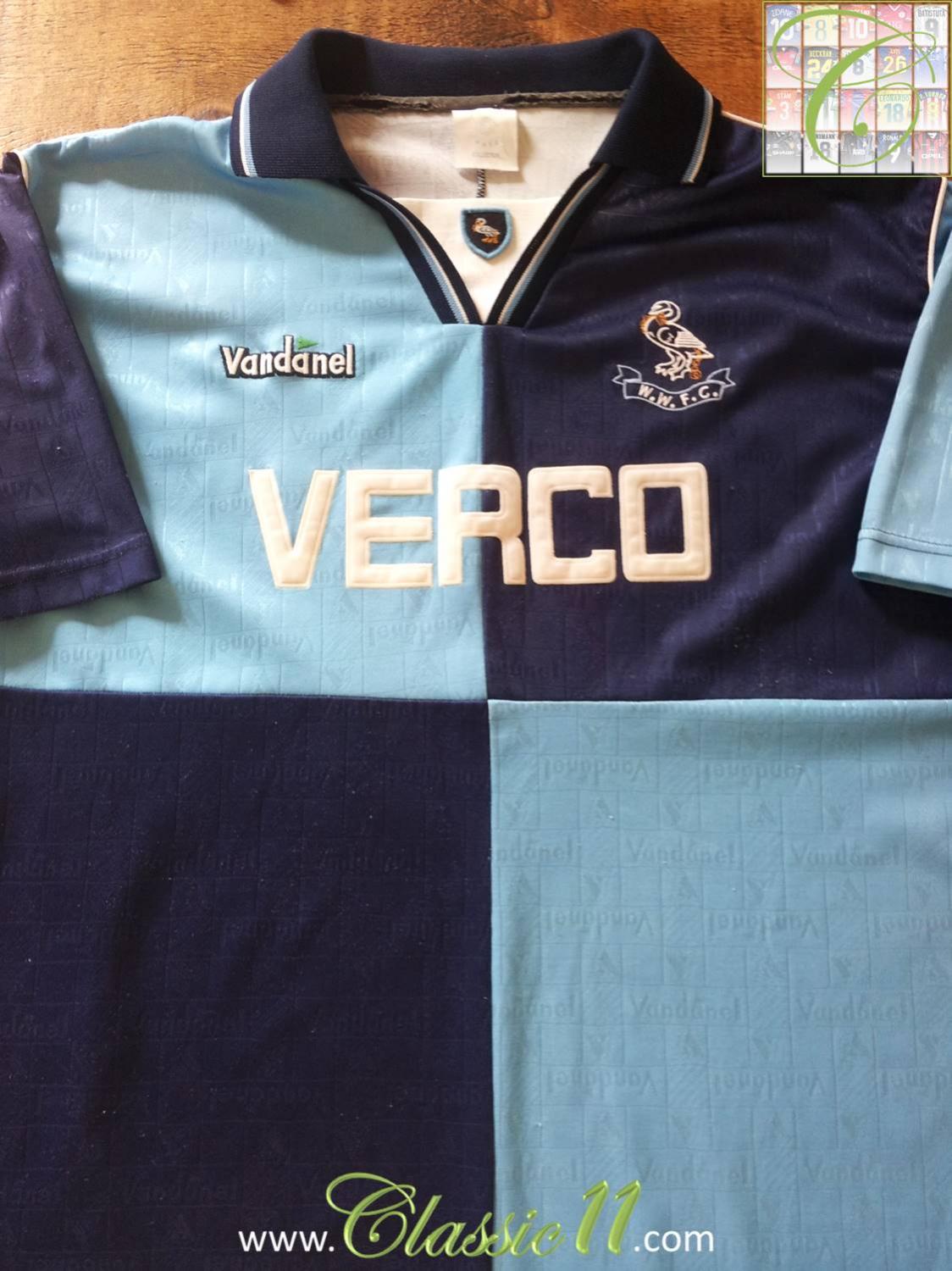 maillot équipe de wycombe wanderers domicile 1994-1996 rétro