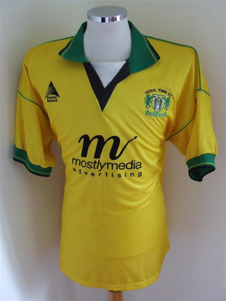 maillot équipe de yeovil town exterieur 2000-2001 rétro