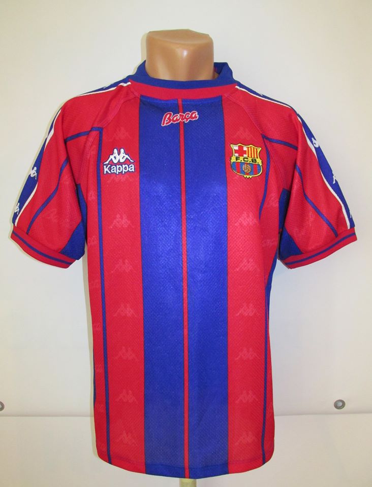 maillot fc barcelone domicile 1997-1998 rétro