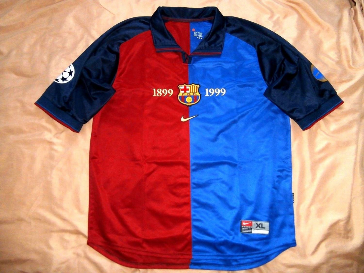 maillot fc barcelone domicile 1999-2000 rétro