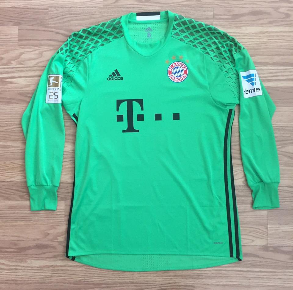 maillot fc bayern munich gardien 2016-2017 rétro