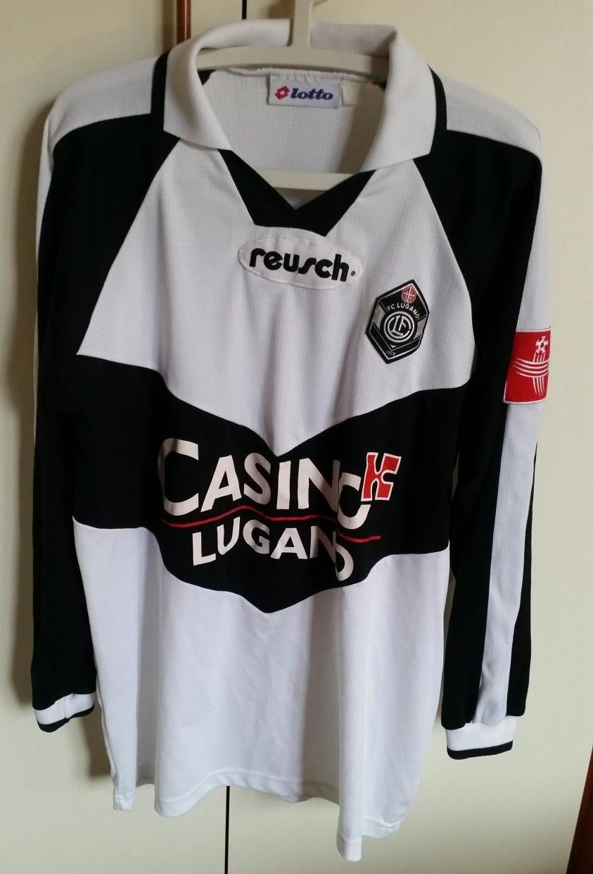 maillot fc lugano domicile 2000-2001 rétro