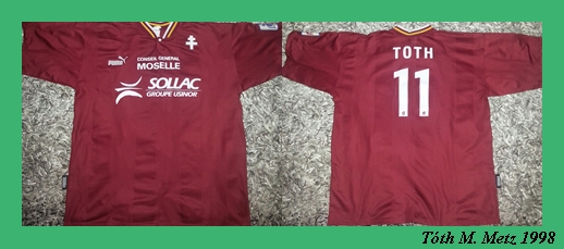 maillot fc metz domicile 1997-1998 rétro