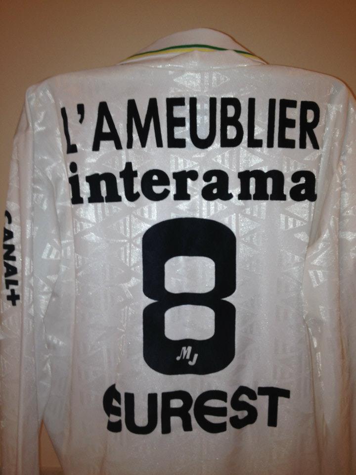 maillot fc nantes exterieur 1993-1994 rétro maillot fc nantes exterieur 1993-1994 rétro