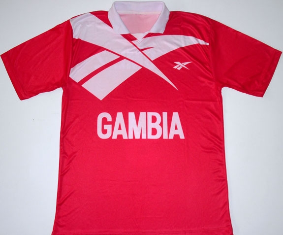 maillot gambie domicile 1995-1996 rétro