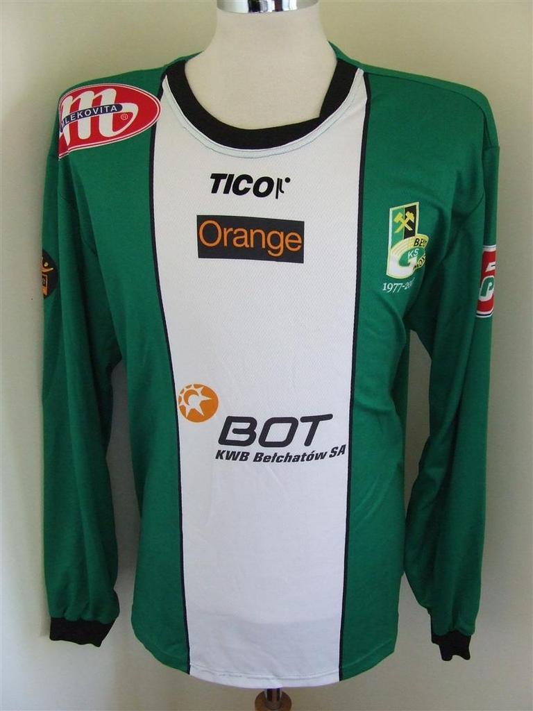 maillot gks bełchatów domicile 2006-2007 rétro