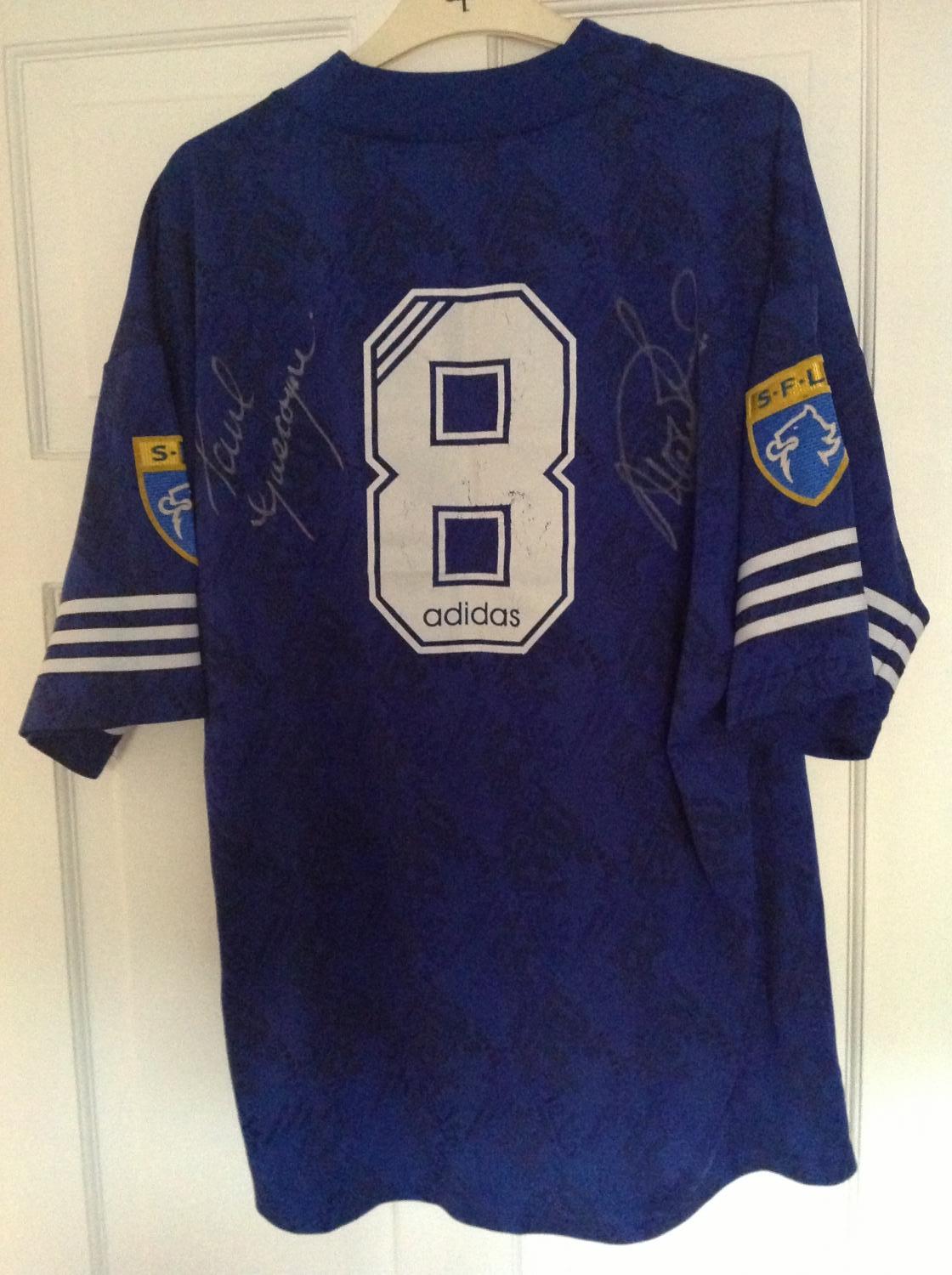 maillot glasgow rangers domicile 1995-1996 rétro maillot glasgow rangers domicile 1995-1996 rétro