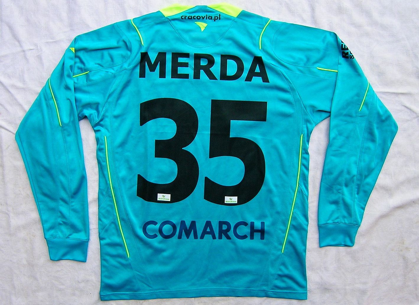 maillot ks cracovia gardien 2010-2011 rétro