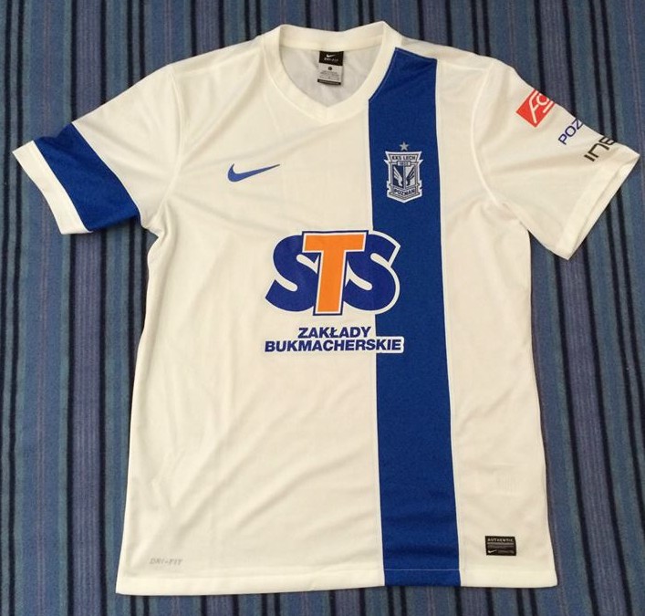 maillot lech poznań domicile 2014-2016 pas cher